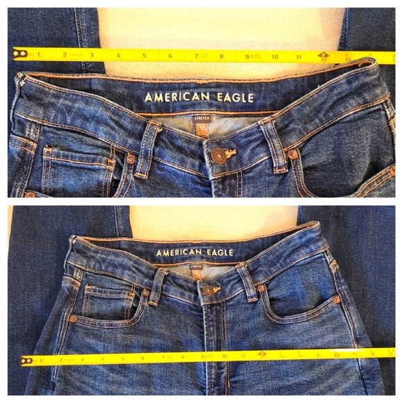 AEO MOM jeans high waisted five pocket ankle length long like new stretch tall - Picture 10 of 17